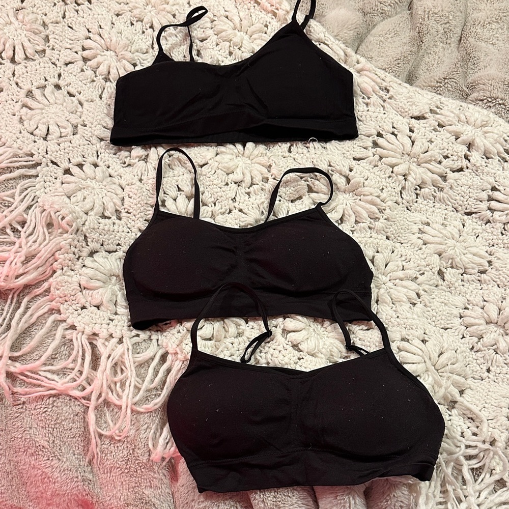 Women's Black Bralette Set